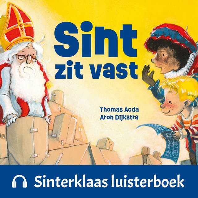 Sint zit vast – omslag van het luisterboek van Thomas Acda