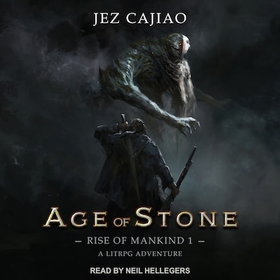 Age of Stone – omslag til lydbogen af Jez Cajiao