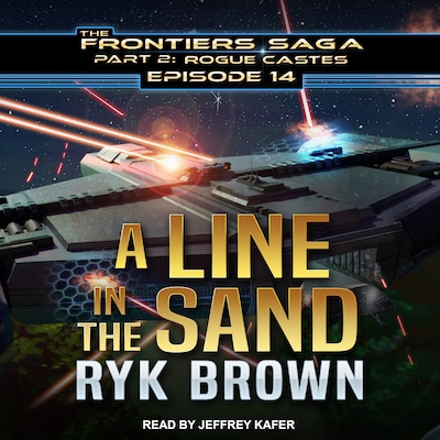 A Line in the Sand – omslag til lydbogen af Ryk Brown