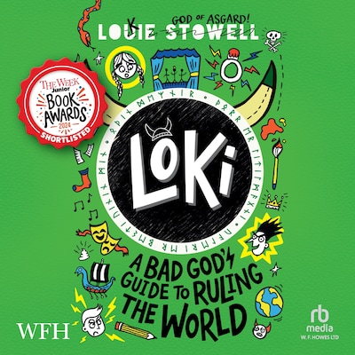 Loki: A Bad God's Guide to Ruling the World – omslag til lydbogen af Louie Stowell