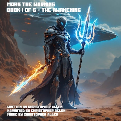 Mars the Warning – omslag til lydbogen af AI Voice Christopher Allen