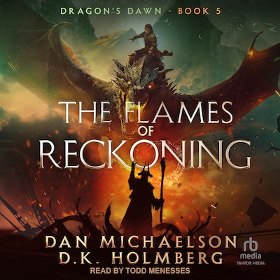 The Flames of Reckoning – omslag til lydbogen af Dan Michaelson, D.K. Holmberg