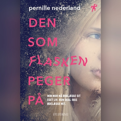 Den som flasken peger på – omslag til lydbogen af Pernille Nederland