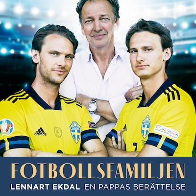 Fotbollsfamiljen – omslag till ljudboken av Lennart Ekdal