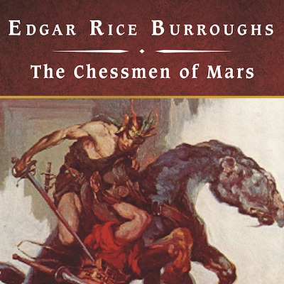 The Chessmen of Mars, with eBook – omslag til lydbogen af Edgar Rice Burroughs