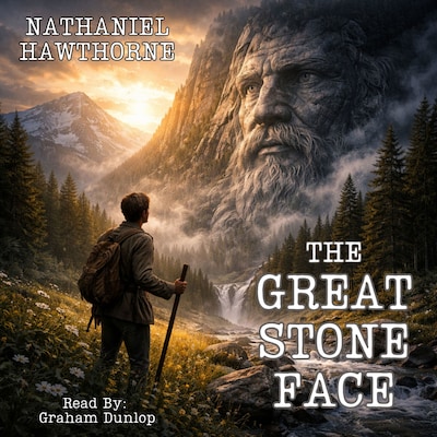 The Great Stone Face – omslag til lydbogen af Nathaniel Hawthorne