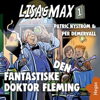 Den fantastiske doktor Fleming – omslag till ljudboken av Patric Nyström