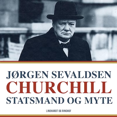 Churchill - Statsmand og myte – omslag til lydbogen af Jørgen Sevaldsen