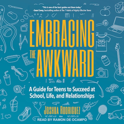 Embracing the Awkward – omslag til lydbogen af Joshua Rodriguez