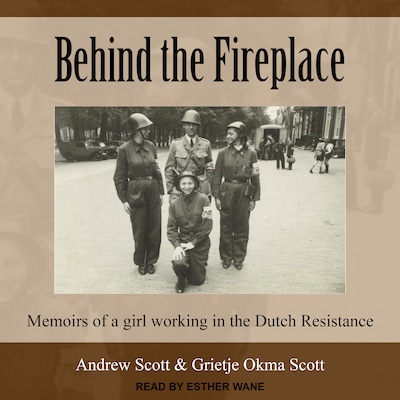 Behind the Fireplace – omslag til lydbogen af Andrew Scott, Grietje Okma Scott