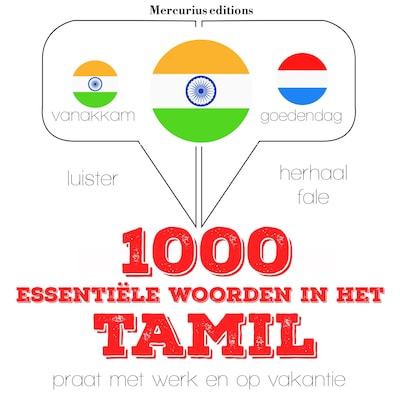 1000 essentiële woorden in het Tamil – omslag van het luisterboek van JM Gardner