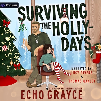 Surviving the Holly-Days – omslag til lydbogen af Echo Grayce