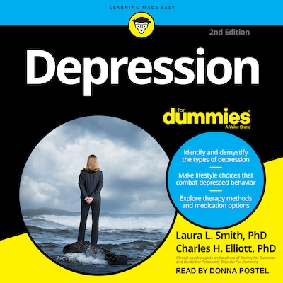 Depression For Dummies – omslag til lydbogen af Laura L. Smith, PhD, Charles H. Elliott, PhD