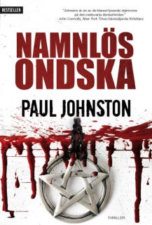Namnlös ondska – omslag till ljudboken av Paul Johnston