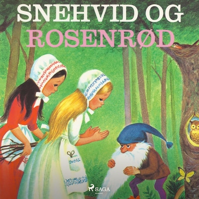 Snehvid og Rosenrød – omslag til lydbogen af Brødrene Grimm