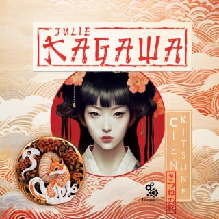 Cień kitsune – okładka audiobooka, autor Julie Kagawa
