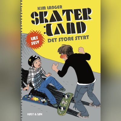 Skaterland - Det store styrt – omslag til lydbogen af Kim Langer