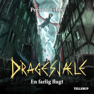 Dragesjæle #7: En farlig flugt – omslag til lydbogen af Pernille Eybye