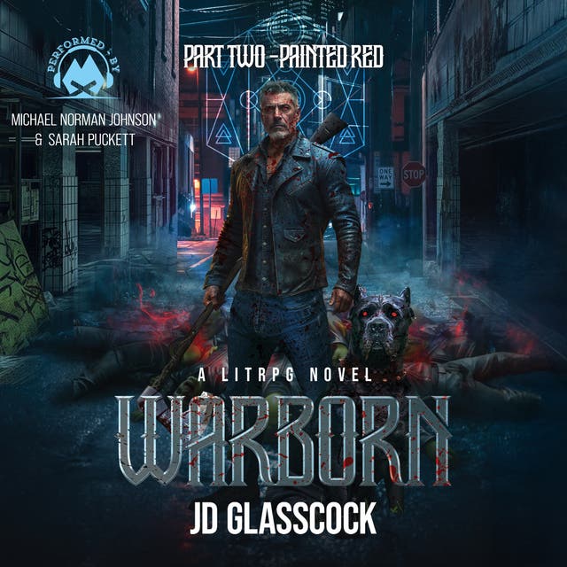 Warborn, Part Two: Painted Red: A LitRPG Post Apocalyptic Fantasy Novella – omslag til lydbogen af Jd Glasscock