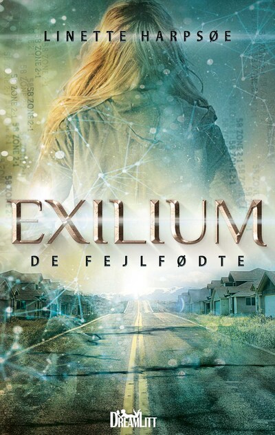 Exilium - De Fejlfødte – omslag til lydbogen af Linette Harpsøe