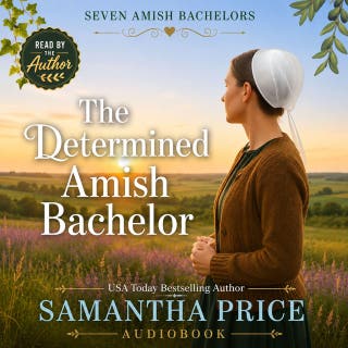 The Determined Amish Bachelor: Inspirational Amish Romance – omslag till ljudboken av Samantha Price