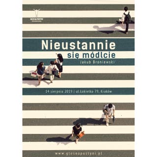 Nieustannie się módlcie – okładka audiobooka, autor Jakub Broniewski