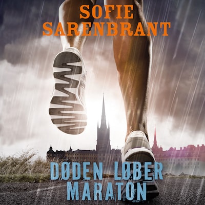 Døden løber maraton – omslag til lydbogen af Sofie Sarenbrant