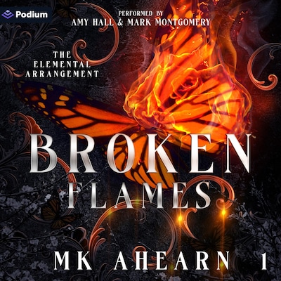 Broken Flames – omslag til lydbogen af MK Ahearn