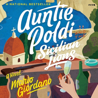 Auntie Poldi and the Sicilian Lions – omslag til lydbogen af Mario Giordano