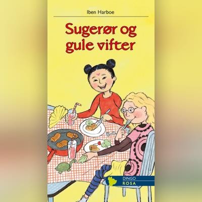 Sugerør og gule vifter – omslag til lydbogen af Iben Harboe