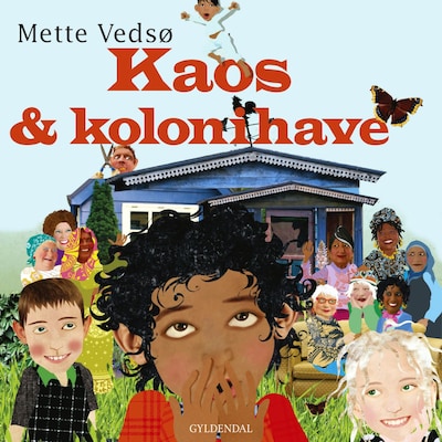 Kaos og kolonihave – omslag til lydbogen af Mette Vedsø
