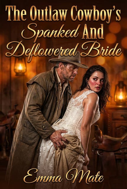 The Outlaw Cowboy’s Spanked And Deflowered Bride: A Full-Length Steamy Historical Western Romance Novel – omslag til lydbogen af Emma Mate