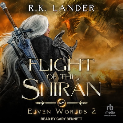 Flight of the Shirán – omslag til lydbogen af R.K. Lander