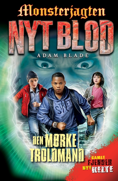 Monsterjagten – Nyt blod (2) Den Mørke Troldmand – omslag til lydbogen af Adam Blade