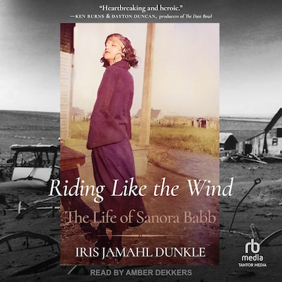 Riding Like the Wind – omslag til lydbogen af Iris Jamahl Dunkle