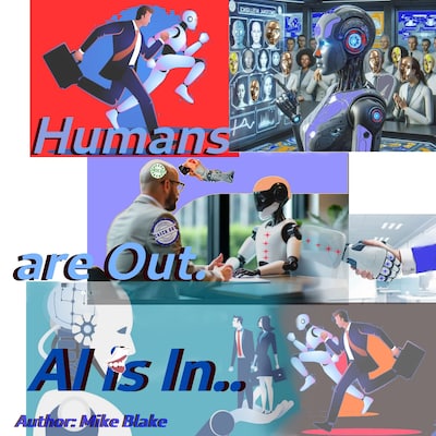 Humans are Out – omslag til lydbogen af Mike Blake