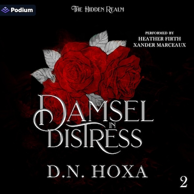 Damsel in Distress – omslag til lydbogen af D.N. Hoxa