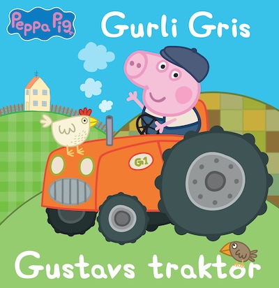 Gurli Gris - Gustavs traktor – omslag til lydbogen af Gurli Gris