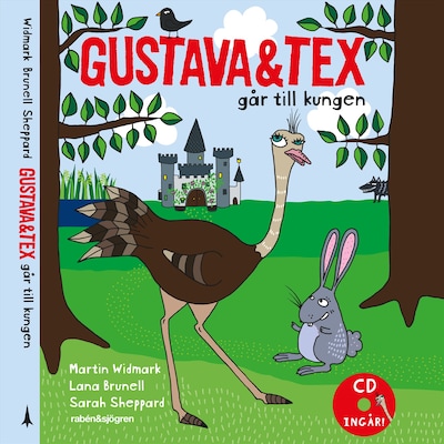Gustava & Tex går till kungen – omslag till ljudboken av Martin Widmark, Lana Brunell