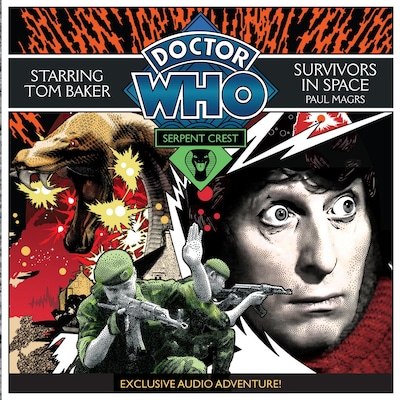Doctor Who Serpent Crest 5: Survivors In Space – omslag til lydbogen af Paul Magrs