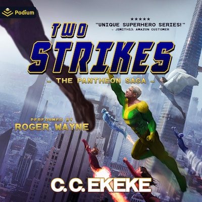 Two Strikes – omslag til lydbogen af C.C. Ekeke