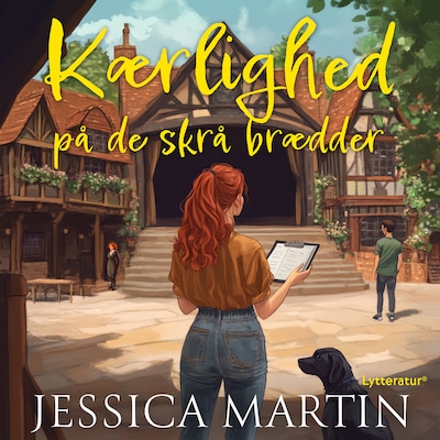Kærlighed på de skrå brædder – omslag til lydbogen af Jessica Martin