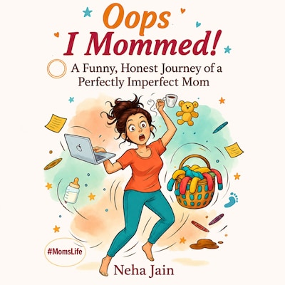 Oops, I Mommed! – omslag till ljudboken av Neha Jain