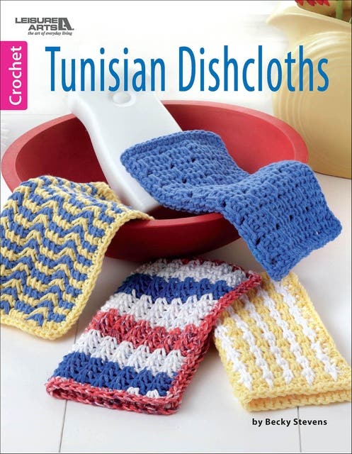 Crochet Tunisian Dishcloths – omslag til lydbogen af Becky Stevens