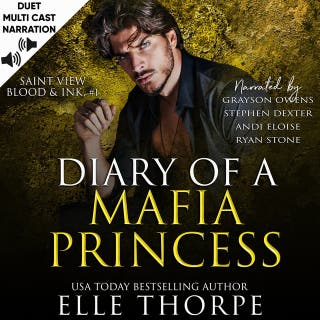 Diary Of A Mafia Princess – omslag till ljudboken av Elle Thorpe