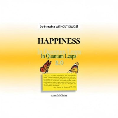 Happiness In Quantum Leaps 2.0: De-Stressing WITHOUT DRUGS! – omslag til lydbogen af Aura McClain
