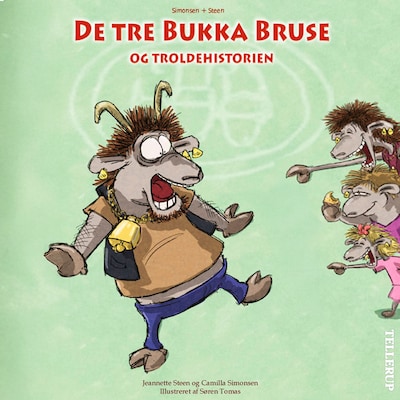 De tre Bukka Bruse og troldehistorien – omslag til lydbogen af Camilla Simonsen, Jeannette Steen