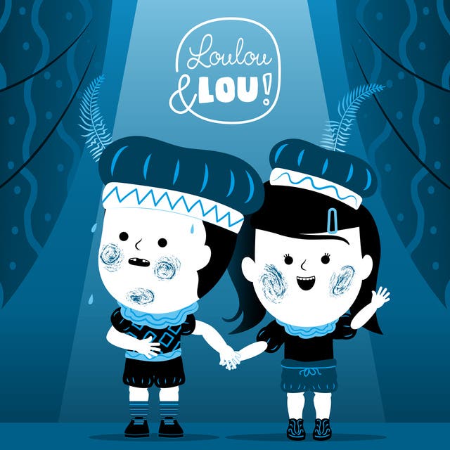 Loulou & Lou Naar Het Theater – omslag van het luisterboek van Luisterverhalen Loulou en Lou