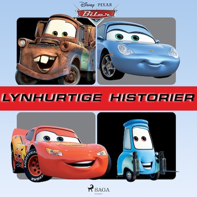Biler - Lynhurtige historier – omslag til lydbogen af Disney