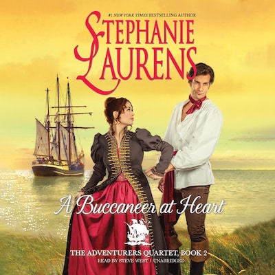 A Buccaneer at Heart – omslag til lydbogen af Stephanie Laurens